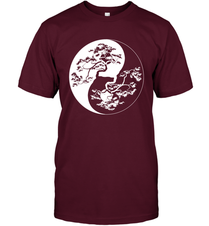 Yin Yang Tree Shirt T-Shirt T-Shirt Maroon