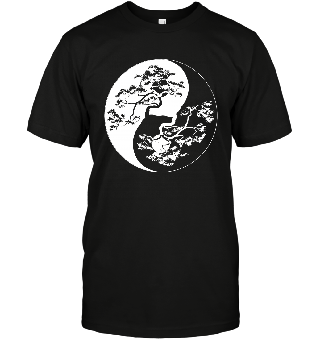 Yin Yang Tree Shirt T-Shirt T-Shirt Black