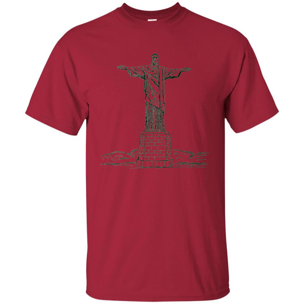 Christ The Redeemer Statue In Rio De Janeiro Brasil T-shirt Cardinal