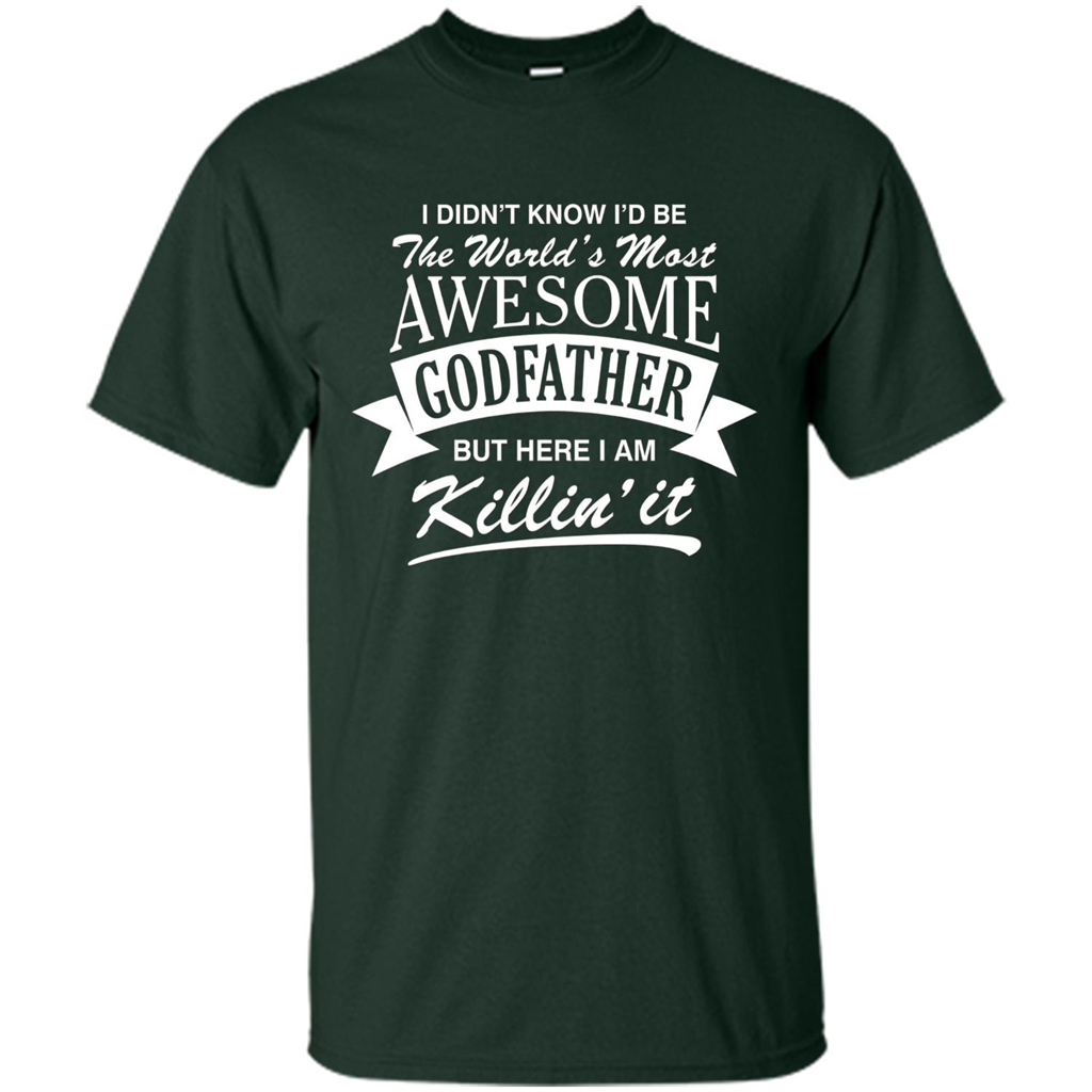 Men's World's Most Awesome Godfather T-shirt Forest Green