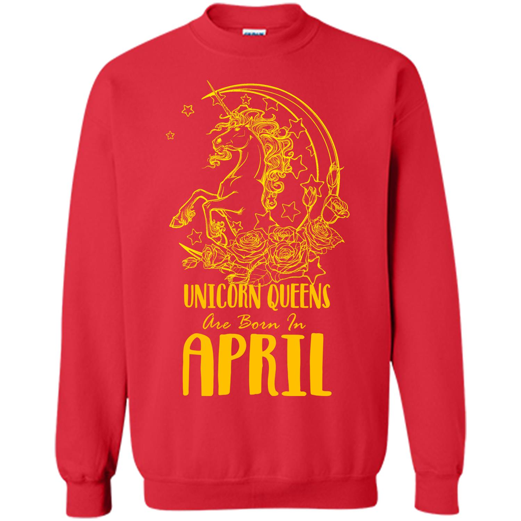 April Unicorn T-shirt Unicorn Queens Are Born In April Red