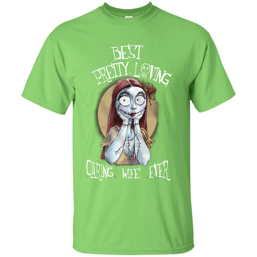 Halloween T-shirt Best Pretty Loving Caring Wife Ever T-shirt Lime