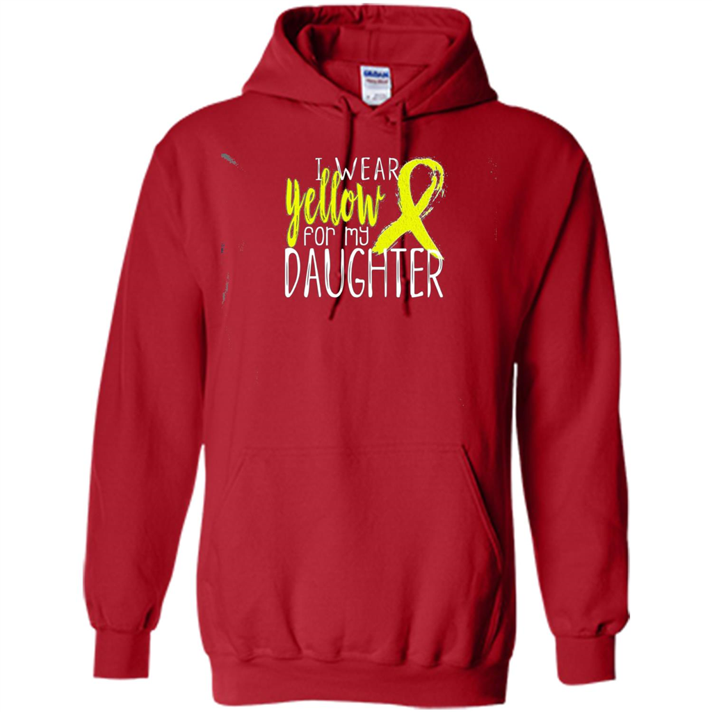 I Wear Yellow Ribbon For My Daughter T-shirt Red