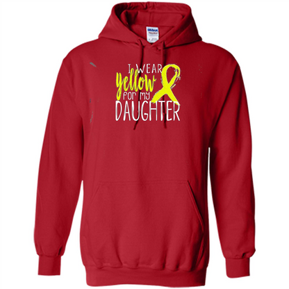 I Wear Yellow Ribbon For My Daughter T-shirt Red
