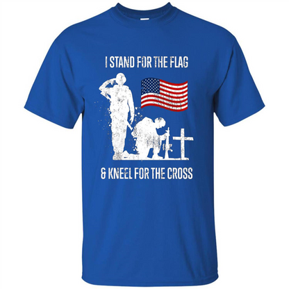 I Stand For The Flag And Kneel For The Cross T-shirt Royal