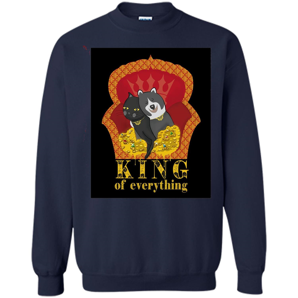 Cats And Dogs Lovers T-shirt King Of Everything Navy
