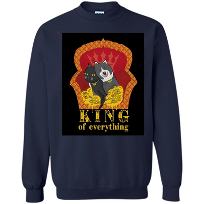 Cats And Dogs Lovers T-shirt King Of Everything Navy