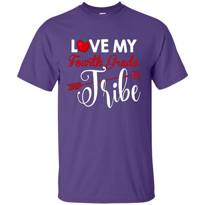 Love My Fourth Grade Tribe T-shirt School Day T-shirt Purple