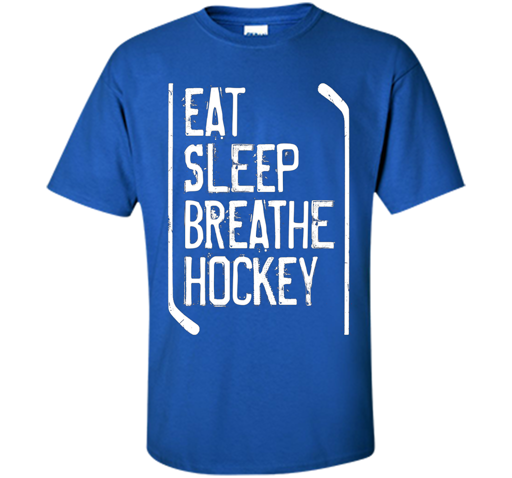 Hockey T-shirt Eat Sleep Breathe Hockey Royal