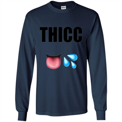 THICC Funny Gym Squat T-shirt Navy