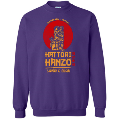 Hattori Hanzo Sword And Sushi T-shirt Purple