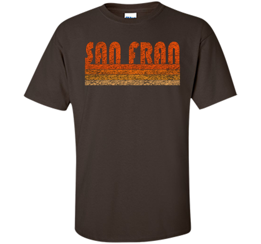 Vintage Retro San Francisco T-Shirt cool shirt Dark Chocolate