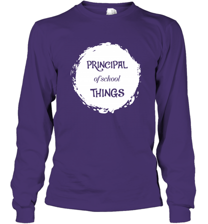 Principal Of School Things Shirt Long Sleeve T-Shirt Long Sleeve T-Shirt Purple