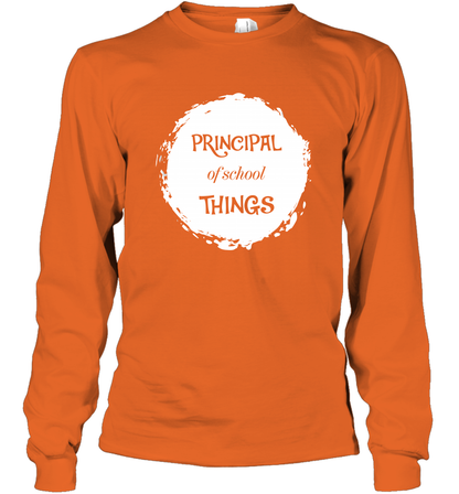 Principal Of School Things Shirt Long Sleeve T-Shirt Long Sleeve T-Shirt Orange