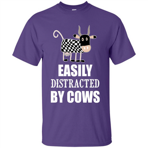 Cow T-shirt Easily Distracted By Cows T-shirt