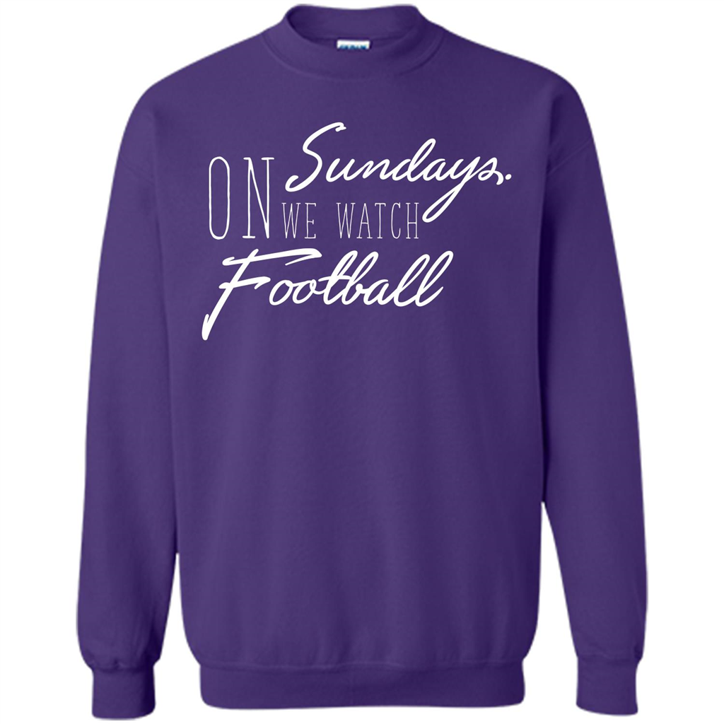 On Sundays We Watch Football T-shirt Purple