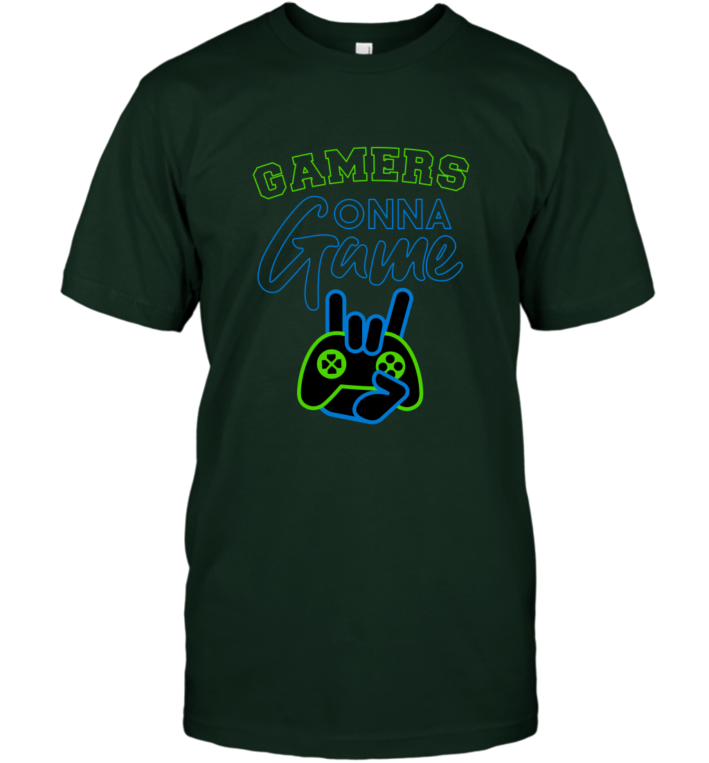 Gamer Gonna Game Gaming Shirt T-Shirt Forest Green
