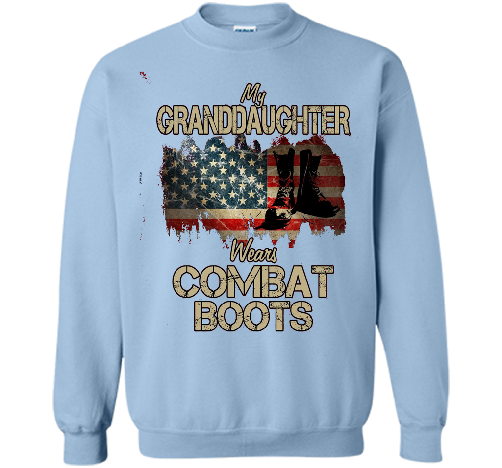 Combat Boots Soldier Granddaughter premium tee t-shirt Light Blue