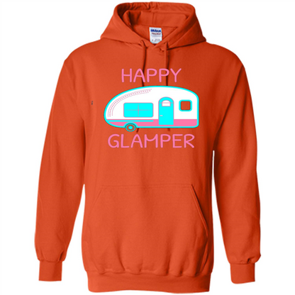 Happy Glamper - Glamping Camping Gift Idea T-Shirt Orange
