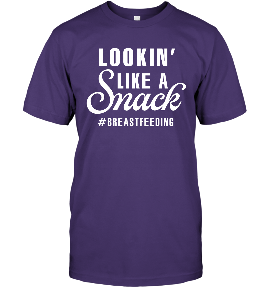Lookin' Like A Snack Breastfeeding Shirt T-Shirt T-Shirt Purple