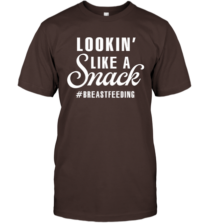 Lookin' Like A Snack Breastfeeding Shirt T-Shirt T-Shirt Dark Chocolate