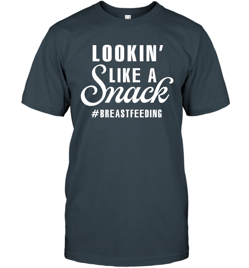 Lookin' Like A Snack Breastfeeding Shirt T-Shirt T-Shirt Charcoal