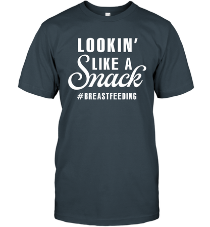 Lookin' Like A Snack Breastfeeding Shirt T-Shirt T-Shirt Charcoal