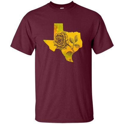 Yellow Rose Of Texas T-Shirt Maroon