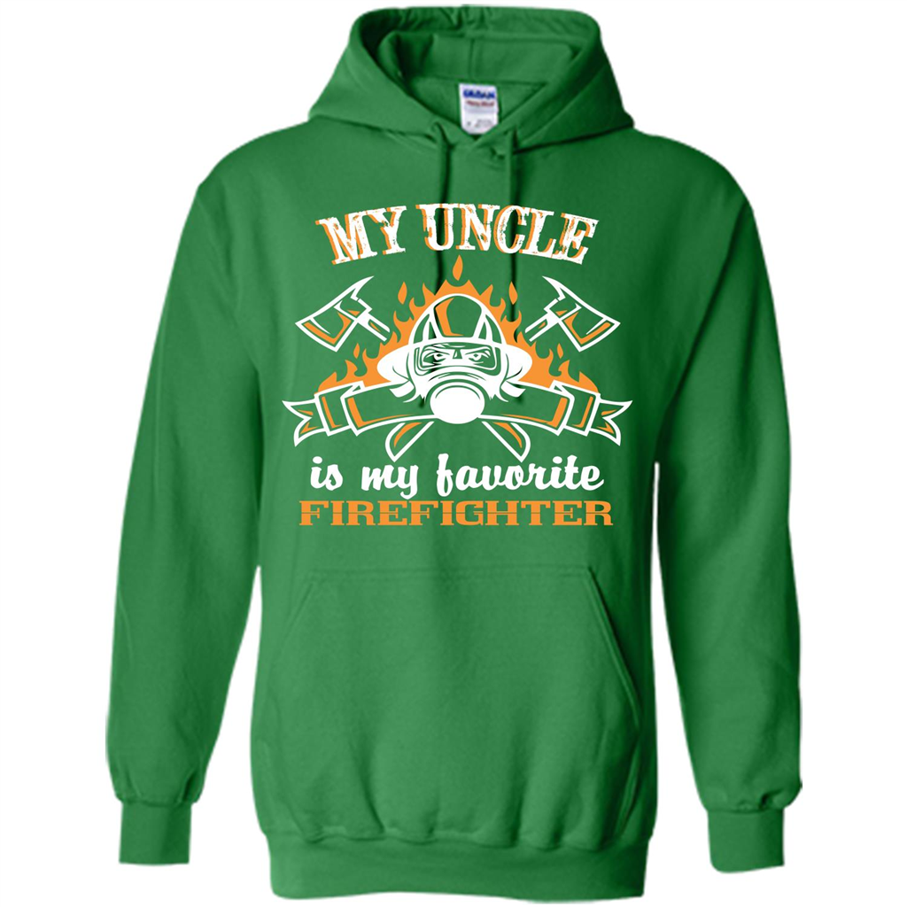Firefighter Uncle T-shirt My Uncle Is My Favorite Firefighter Irish Green