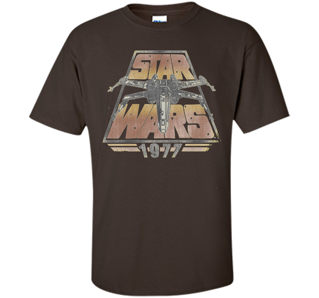 Star Wars 1977 Time Warp Graphic T-Shirt cool shirt Dark Chocolate