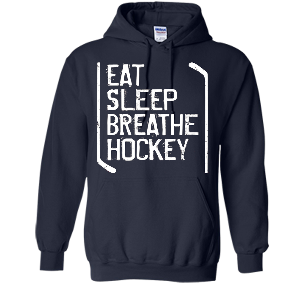 Hockey T-shirt Eat Sleep Breathe Hockey Navy