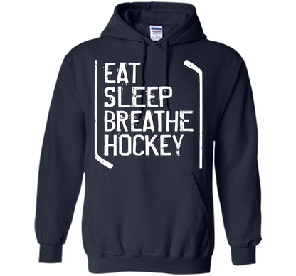 Hockey T-shirt Eat Sleep Breathe Hockey Navy