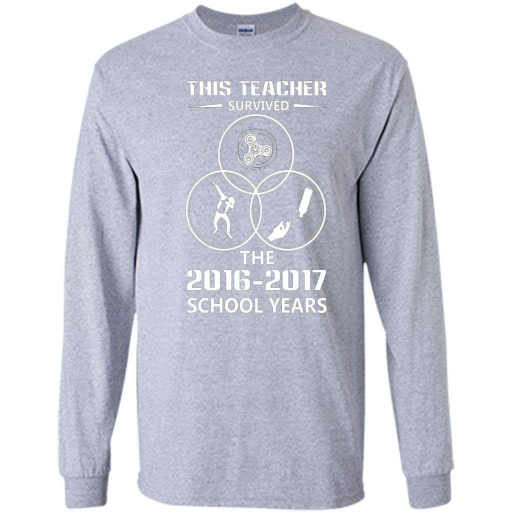 This Teacher Survived The 2016 2017 School Years T-shirt Sport Grey