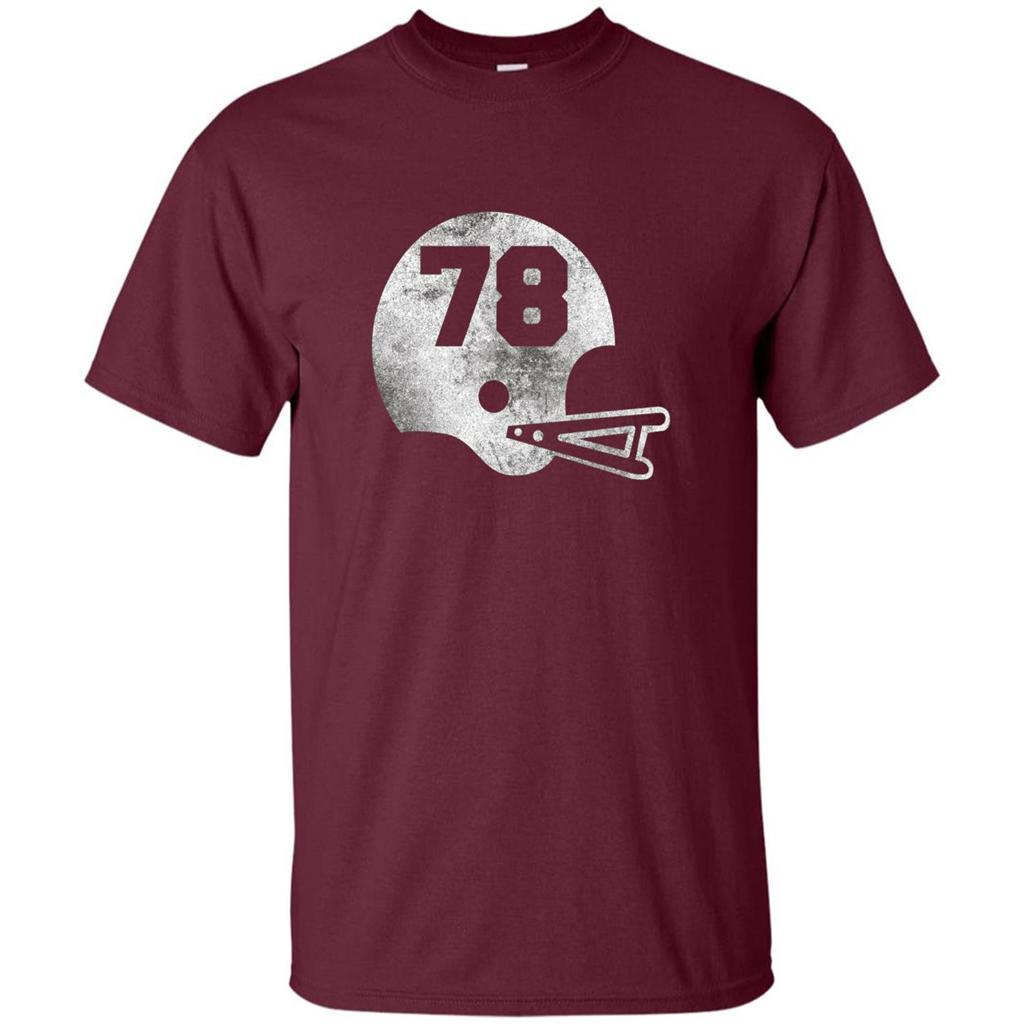 Football Number 78 T-shirt Player Number Maroon