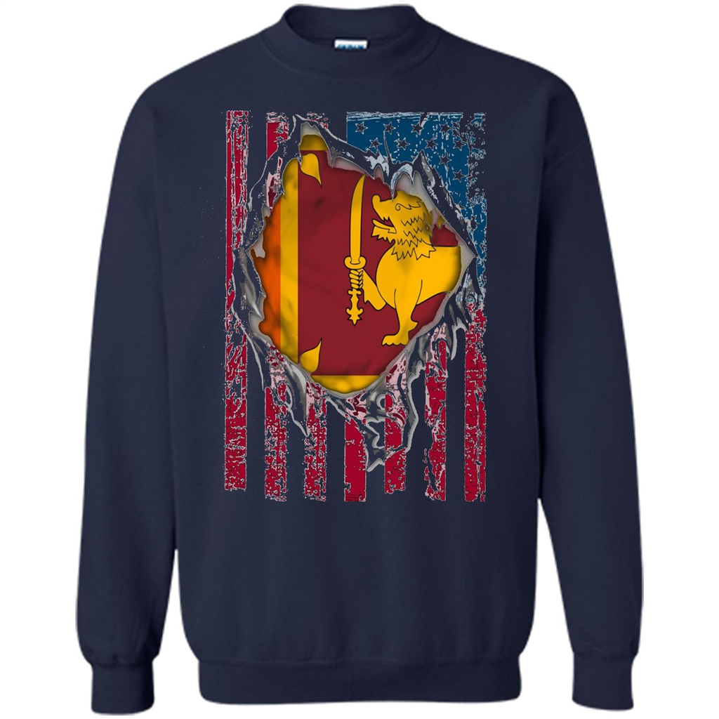 Sri Lanka Flag Proud T-Shirts Navy
