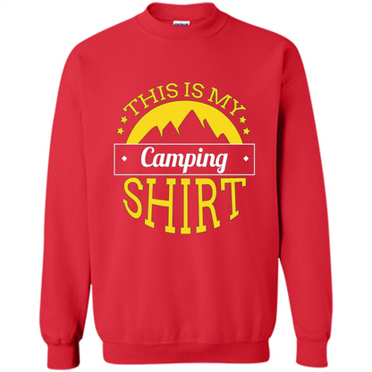 This Is My Camping T-Shirt For Hiking And Exploring Red