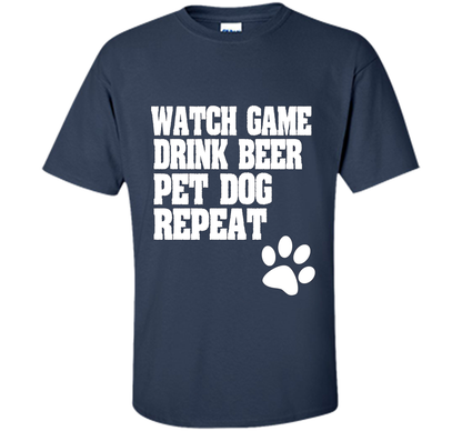 Sports Fan, Beer Drinker, Dog Lover Shirt for men and women shirt Navy