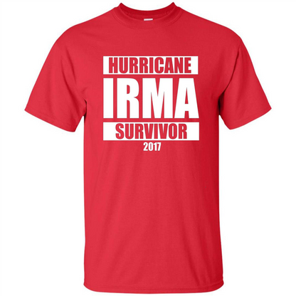 Hurricane Irma Survivor T-shirt 2017 Red