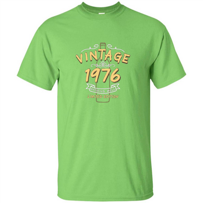 Birthday Gift T-shirt Vintage 1976 Limited Edition T-shirt Lime