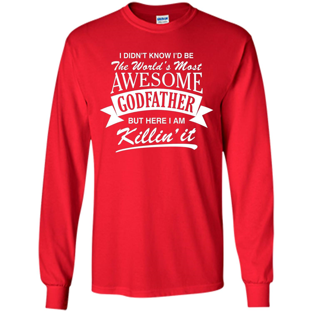 Men's World's Most Awesome Godfather T-shirt Red