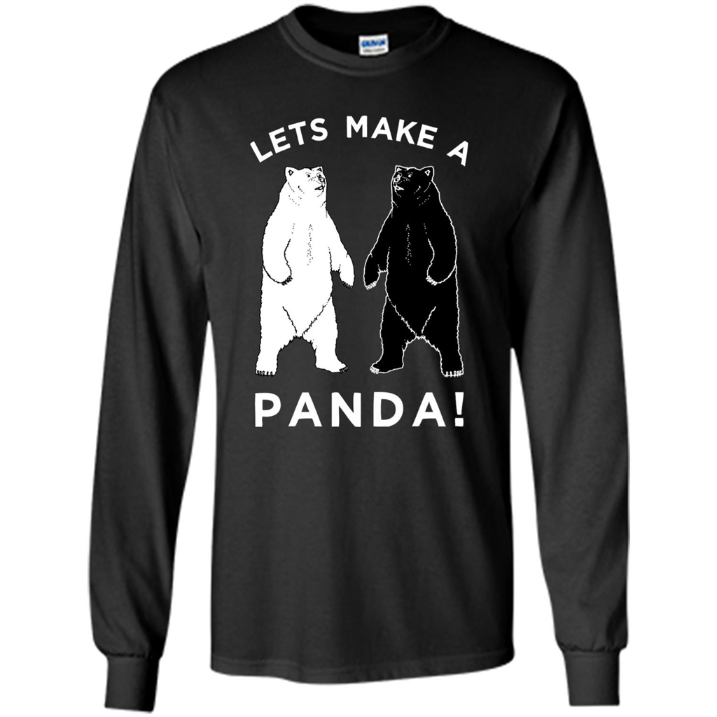Funny Panda T-shirt Lets Make A Panda T-Shirt Black