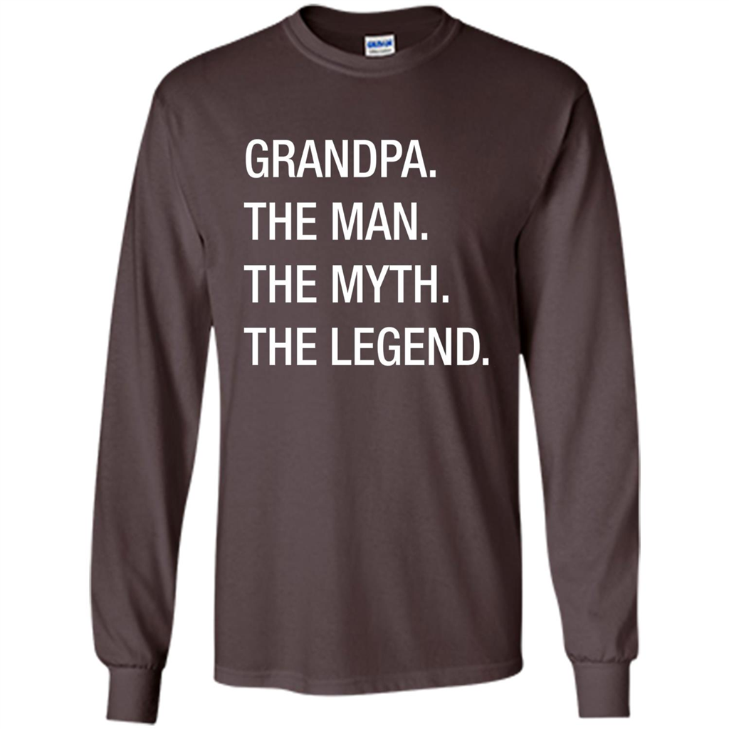 Grandpa The Man The Myth The Legend T-shirt Dark Chocolate