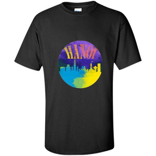 Love Vietnam T-shirt Hanoi Skyline Horizon Sunset Black