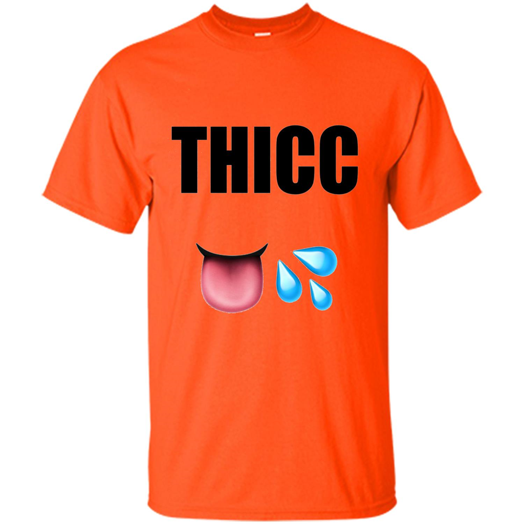 THICC Funny Gym Squat T-shirt Orange