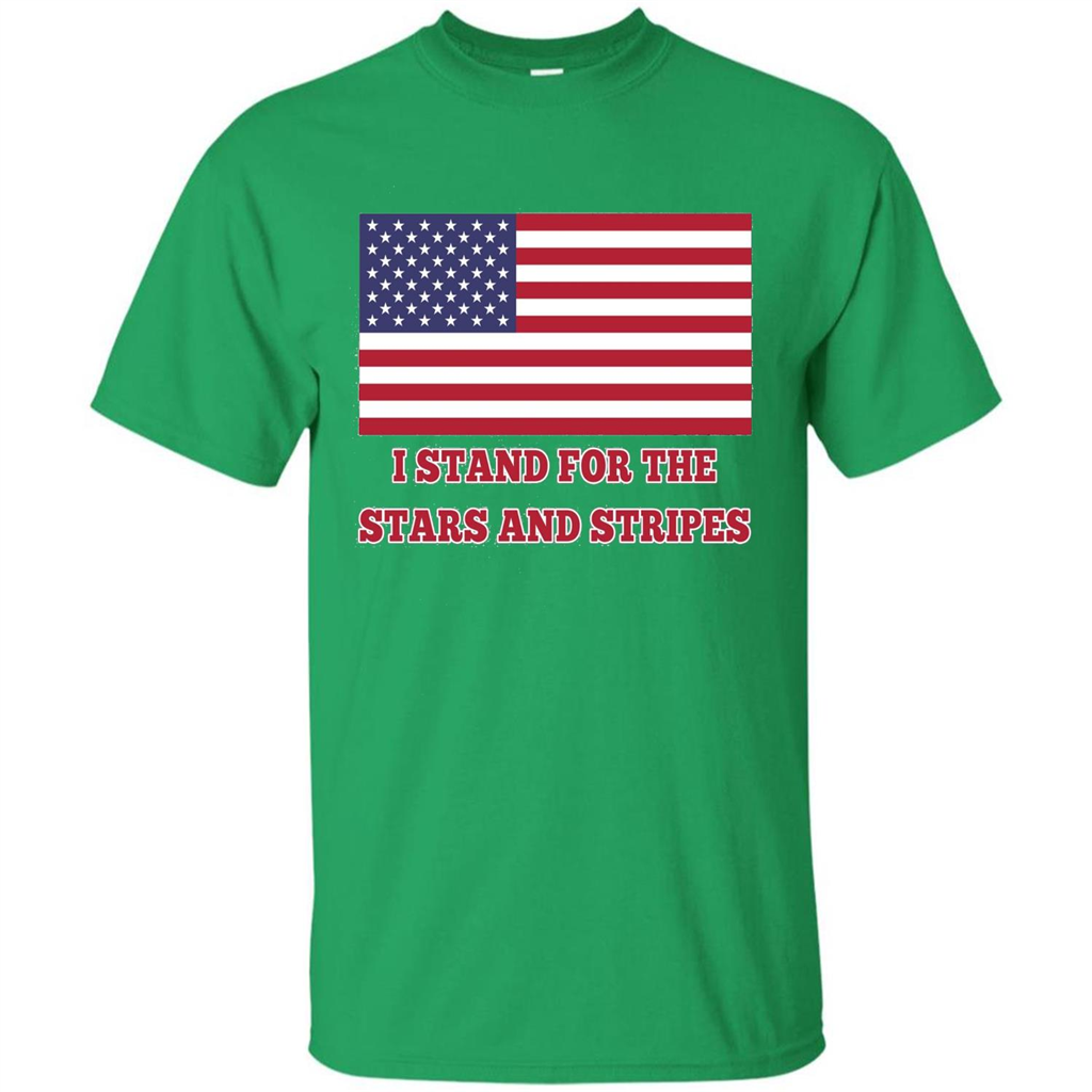 I Stand For The Star And Stripes American Flag T-shirt Irish Green