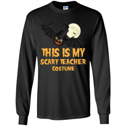 Funny Halloween Teacher T-shirt This is My Scary Teacher Costume Black