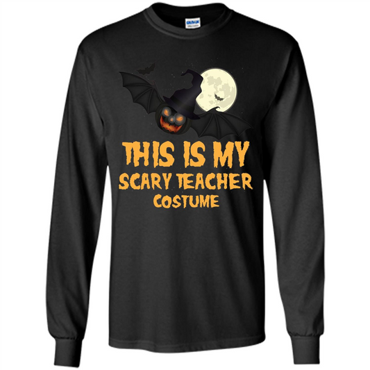 Funny Halloween Teacher T-shirt This is My Scary Teacher Costume Black