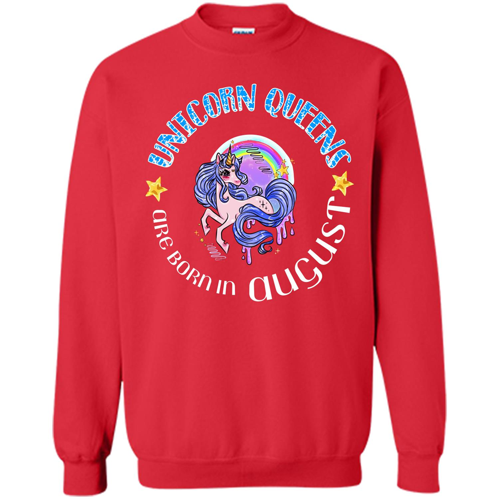 Augus Unicorn T-shirt Unicorn Queens Are Born In August Red