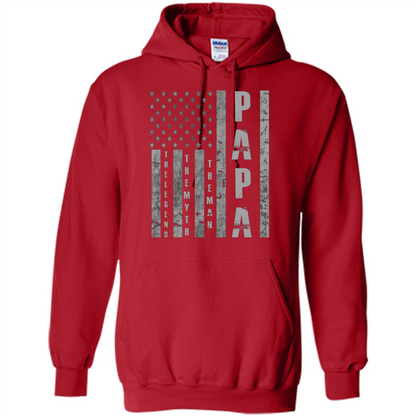 Fathers Day T-shirt Papa - The Man The Myth The Legend Red