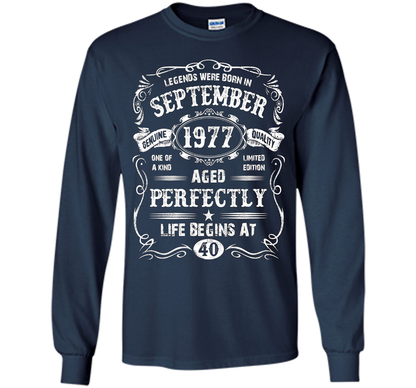 September 1977 40th Birthday T-shirt Navy